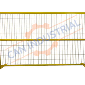 6’ x 10’ Premium PVC Coated Temporary Fence (Red/Yellow)