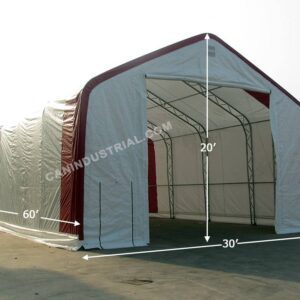 30' x 60' x 20' Premium Storage Building Shelter Double Truss (450 GSM Fabric)