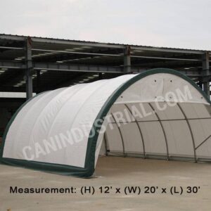20 'x 30 'x 12' Storage Building Shelter Dome (450 PE Fabric)